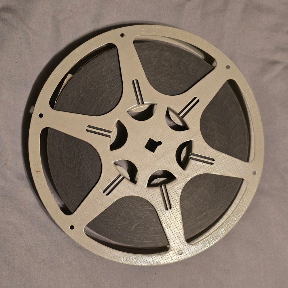 Kodak Kodascope Reel 400ft 16mm Movie Film Metal Spool Vintage Tan Made in USA
